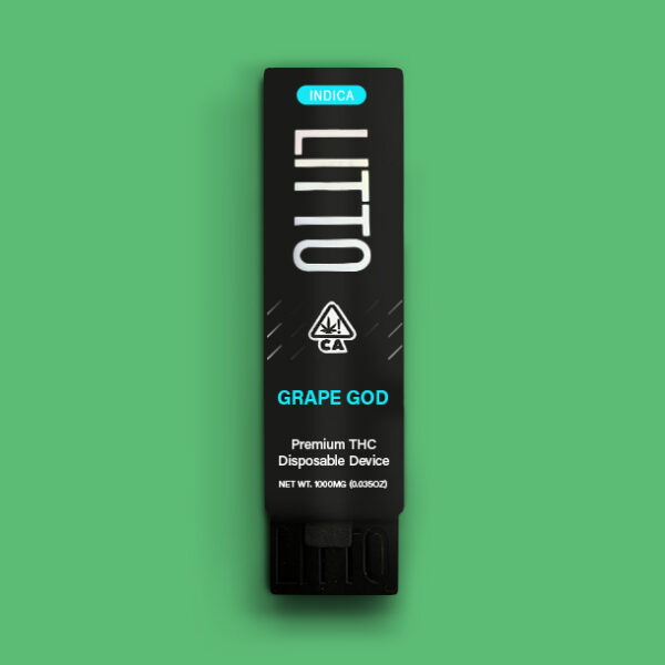 Buy THC Vape Pen LITTO Grape God 1 ML Indica (Vapes) - UK online dispensary
